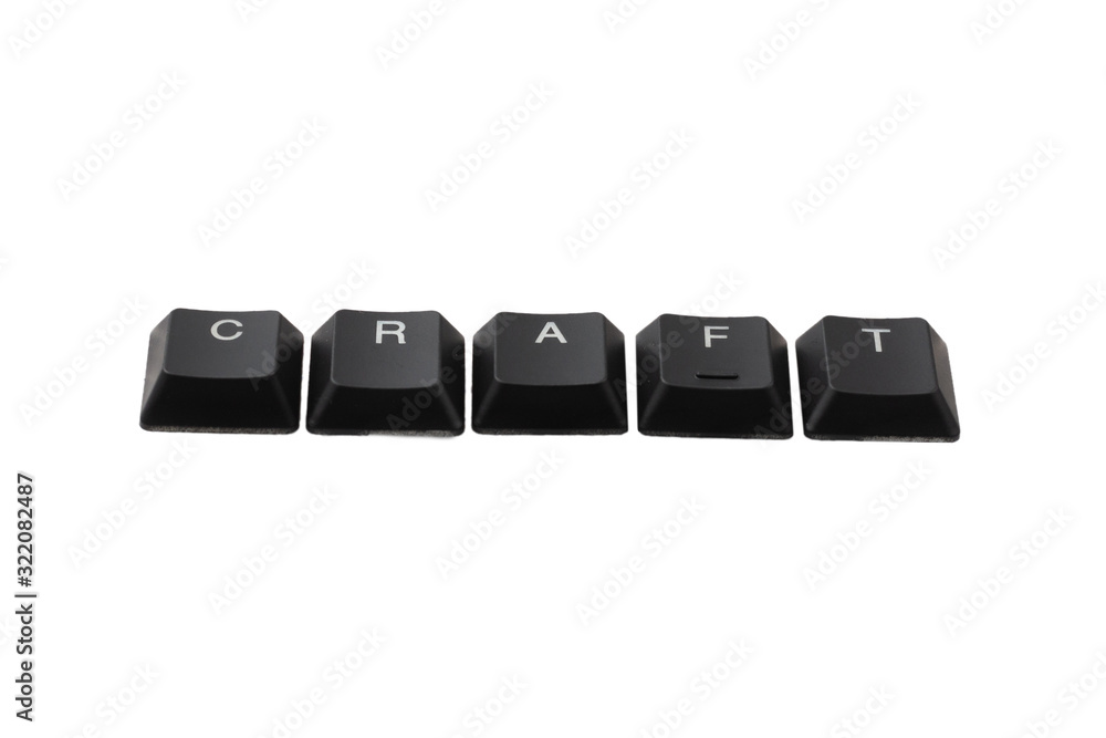 Word craft written on keyboard.