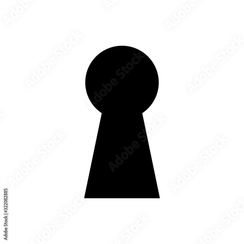 Keyhole outline icon isolated. Symbol, logo illustration for mobile concept, web design and games.