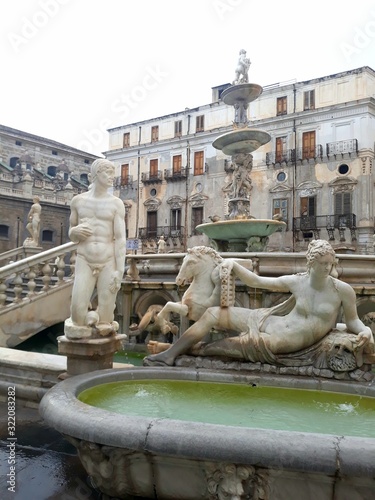 Pretoria Fountain in Palermo Sicily