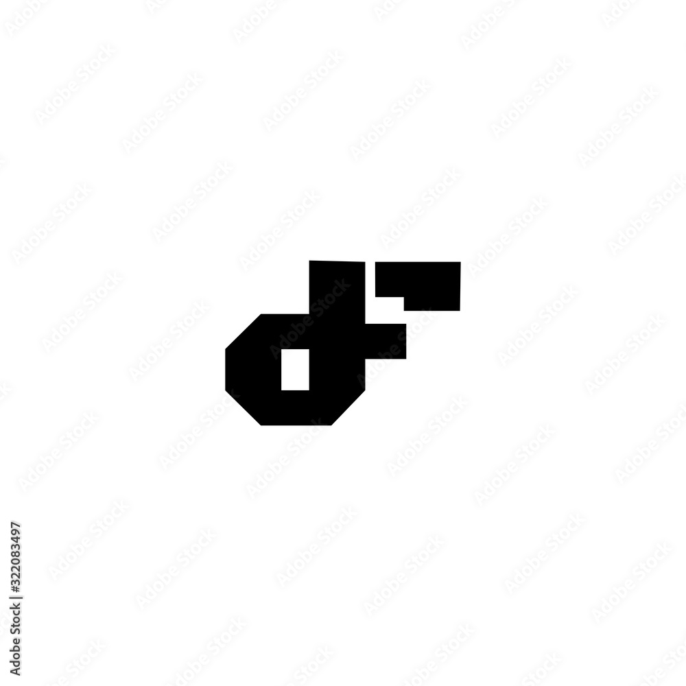 Obraz premium DF D F Letter Logo Design Template