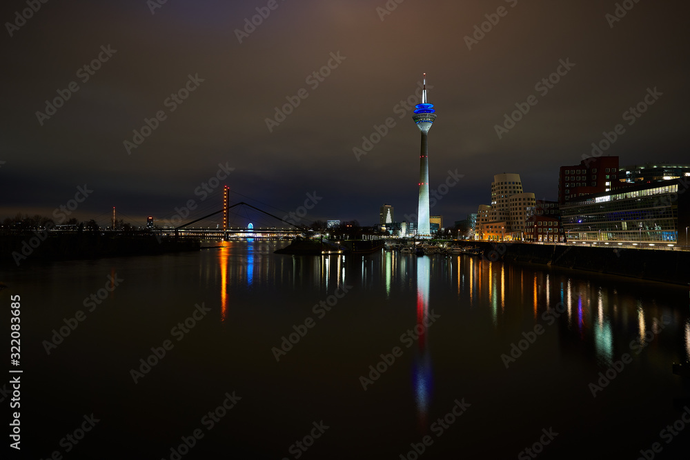 Düsseldorf evening atmosphere