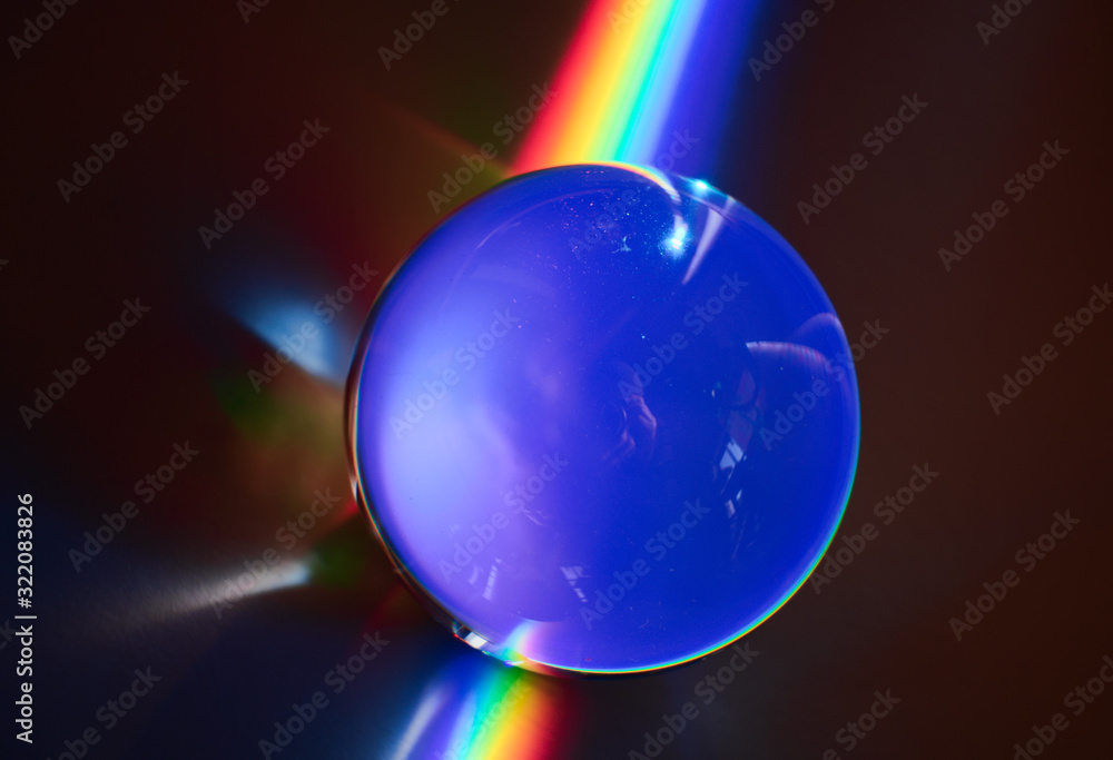 Colors of the rainbow product of Broken light, showing the blue light ...