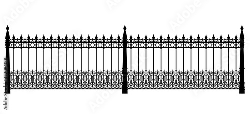 black metal fence