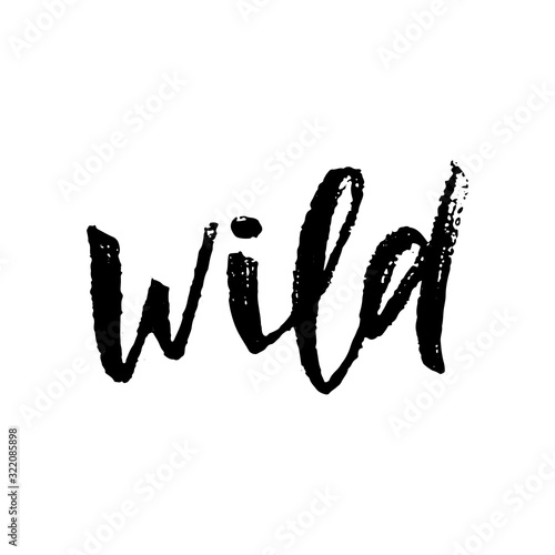 Wild isolated word. Vector illustration.