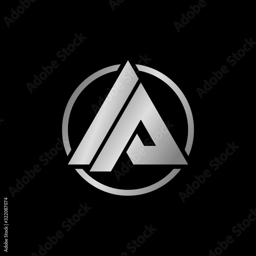Free Download Letter AP triangle logo design vector - GFXLoad