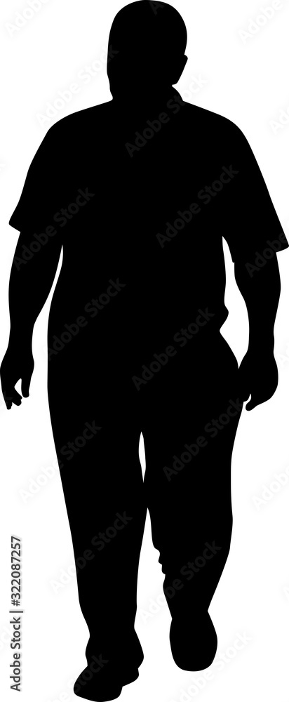 Black silhouette of walking man Black silhouette of walking man