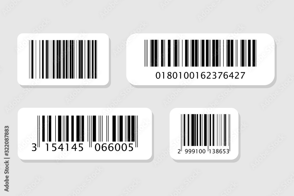 Business barcodes vector set. Realistic bar code icon. Business barcodes vector set. Realistic bar code icon.