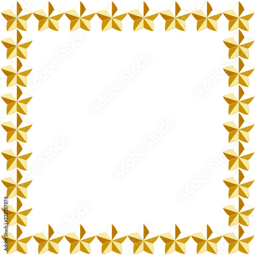 金の星型スタッズ フレーム 正方形
