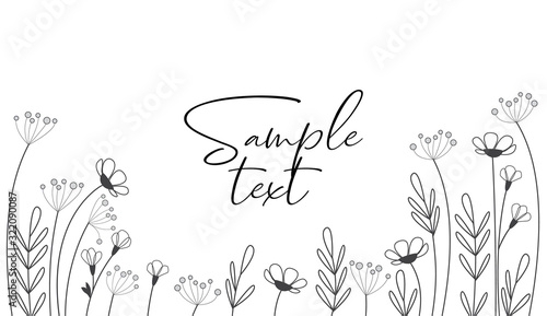 Vector illustration of flowers. The decoration of wildflowers, decorative flowers, meadow flowers
