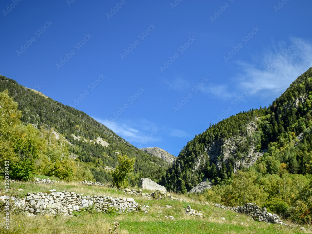 beautiful mountain valley landscape