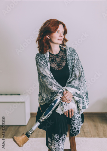 Women With Prosthetic Leg in yoga pose