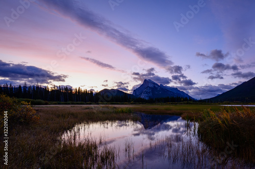 Mount Rundle in sunset light
