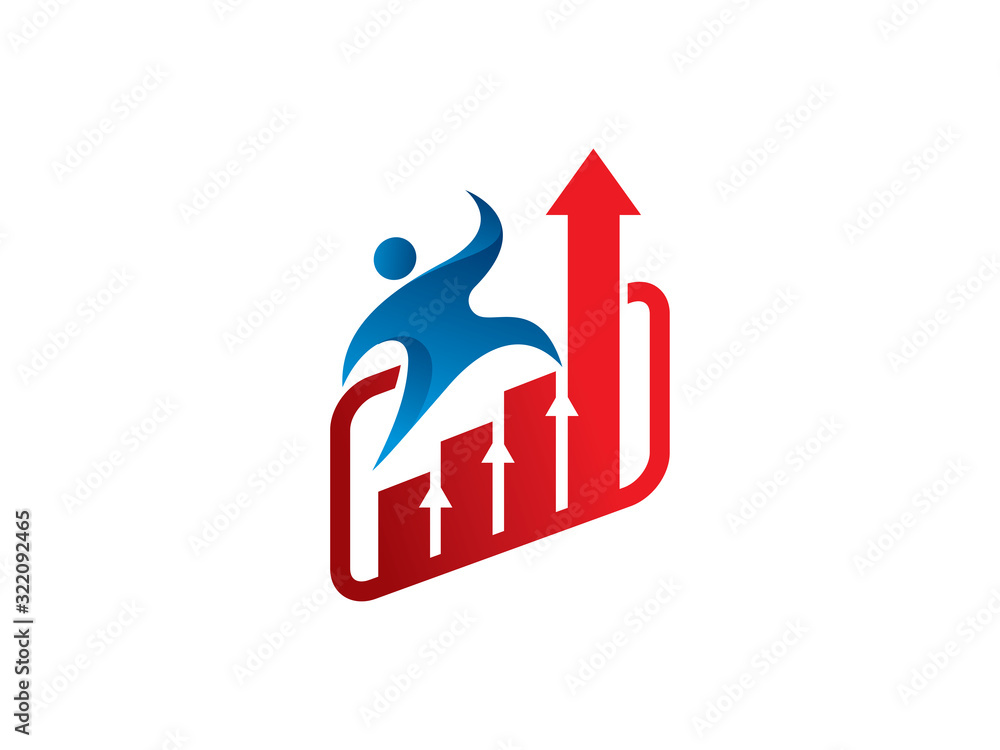 People and Chart logo symbol or icon template People and Chart logo symbol or icon template