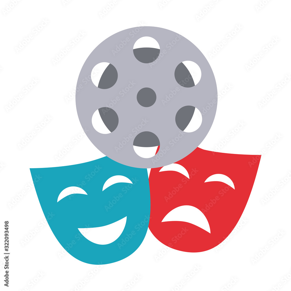 theater mask isolated icon