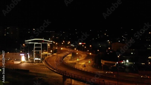 Aerial Footage Sochi Night Aerial view