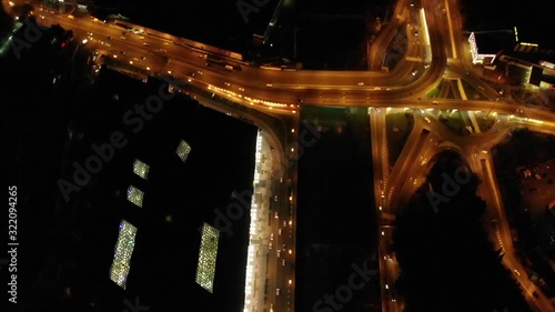 Aerial Footage Sochi Night Aerial view