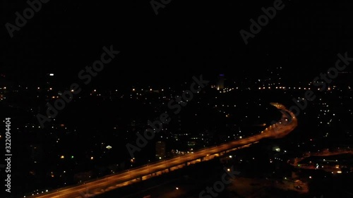 Aerial Footage Sochi Night Aerial view