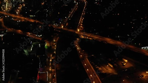 Aerial Footage Sochi Night Aerial view