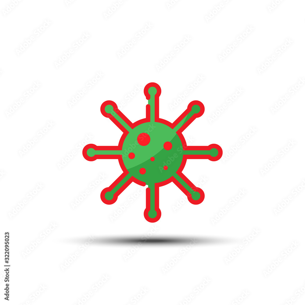 Obraz premium Simple of Coronavirus icon on white background