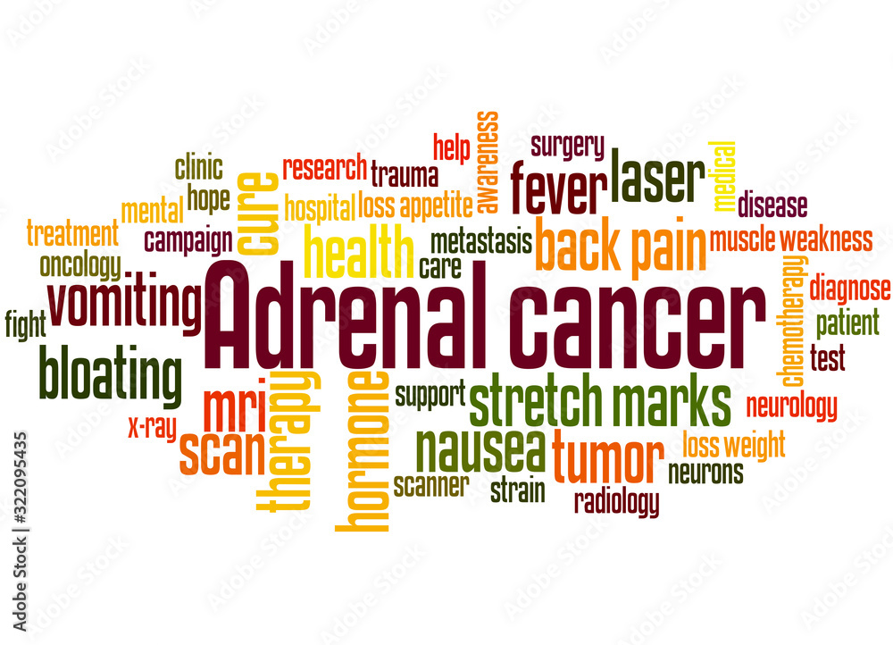 Adrenal cancer word cloud concept 2 Adrenal cancer word cloud concept 2