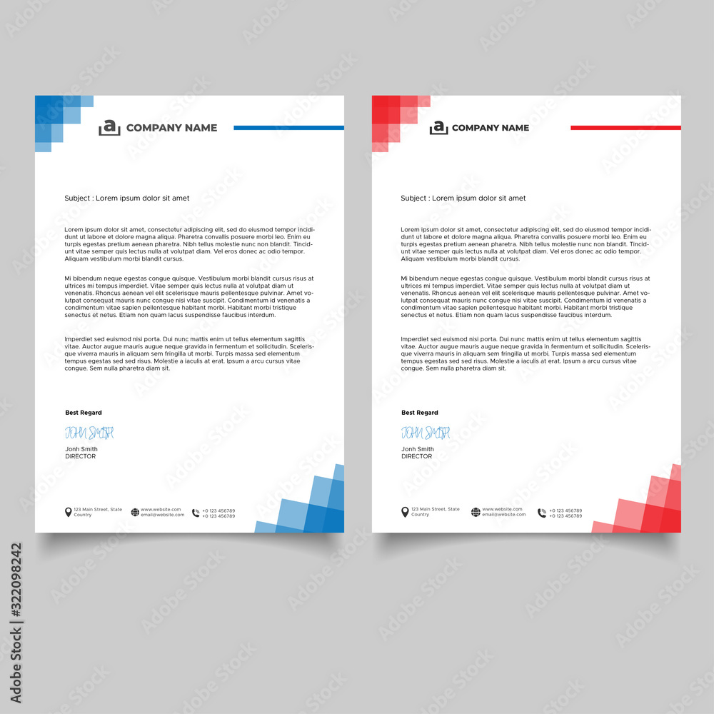 Obraz premium Minimal design business letterhead templates