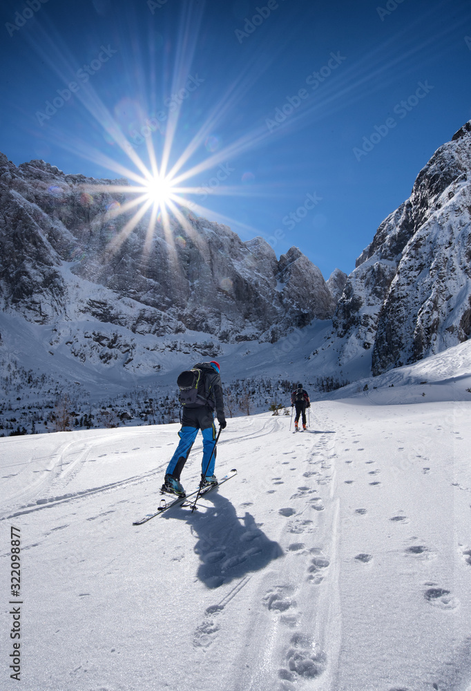 Ski touring in the Alps