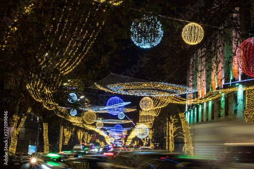 illumination in the night city