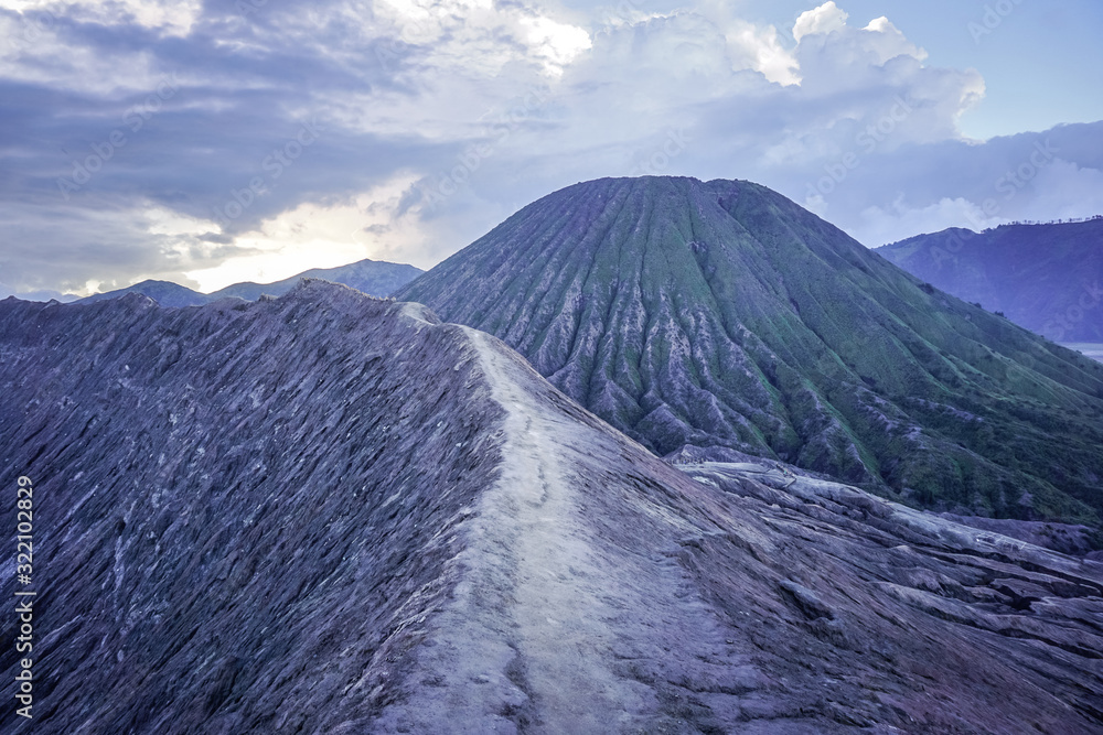 Fototapeta premium Apocalyptic landscapes from the top of Bromo volcano