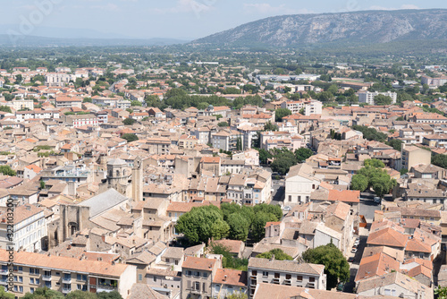 cavaillon roof top view from hill in south france vaucluse