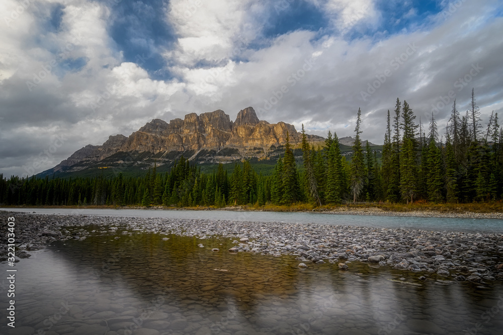 Castle Mountain at Bow river