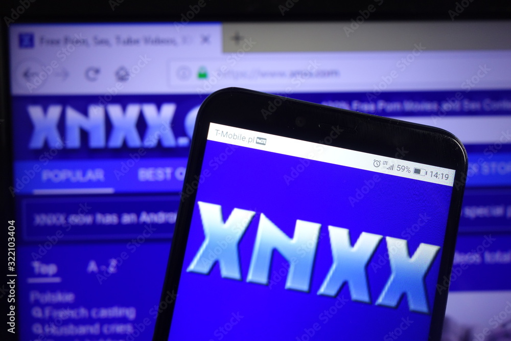 KONSKIE POLAND December 07 2019 Xnxx Service Logo On Mobile Phone 