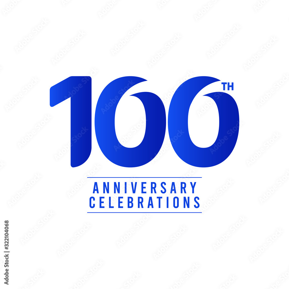 100 Th Anniversary Celebrations Vector Template Design Illustration 100 Th Anniversary Celebrations Vector Template Design Illustration