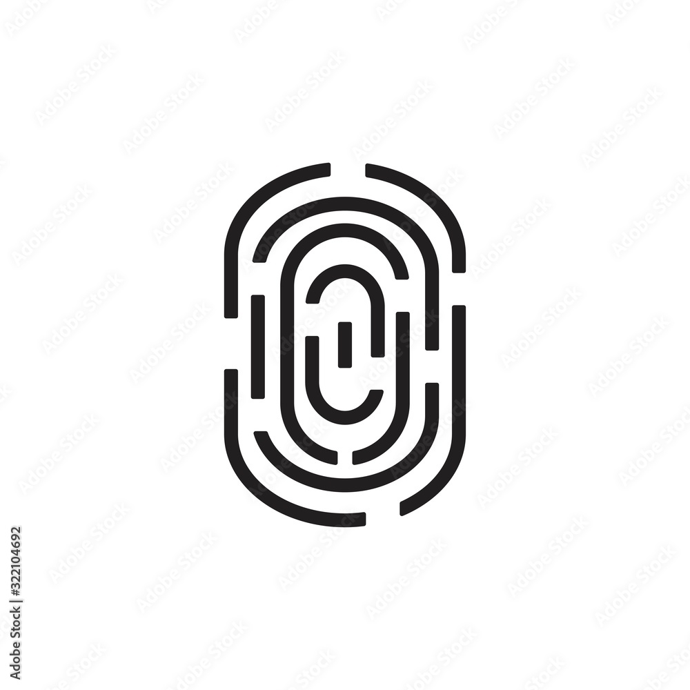 Fingerprint line design vector illustration. Fingerprint line design vector illustration.