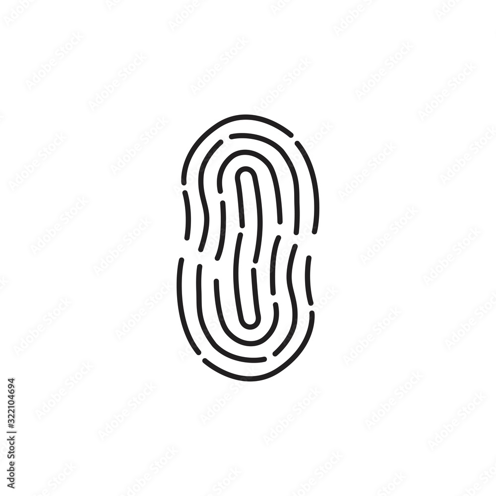 Fingerprint line design vector illustration. Fingerprint line design vector illustration.