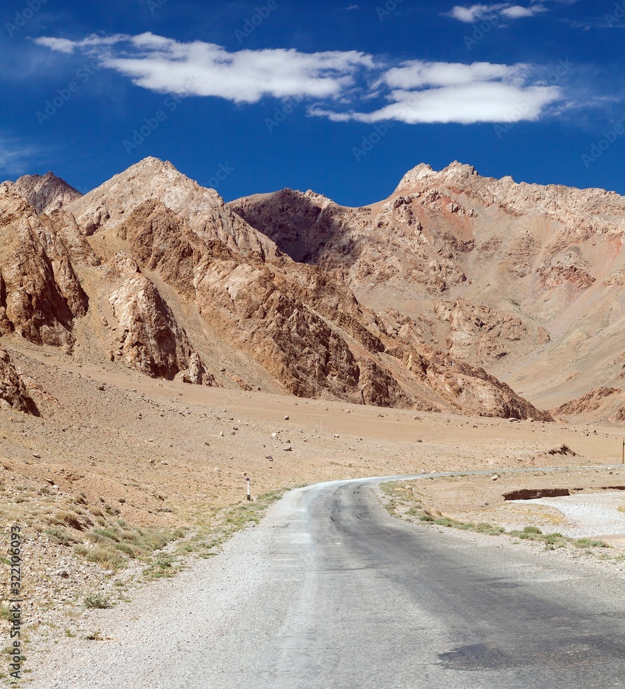 Pamir highway or pamirskij trakt.