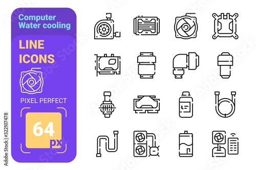 Computer water cooling equipment set