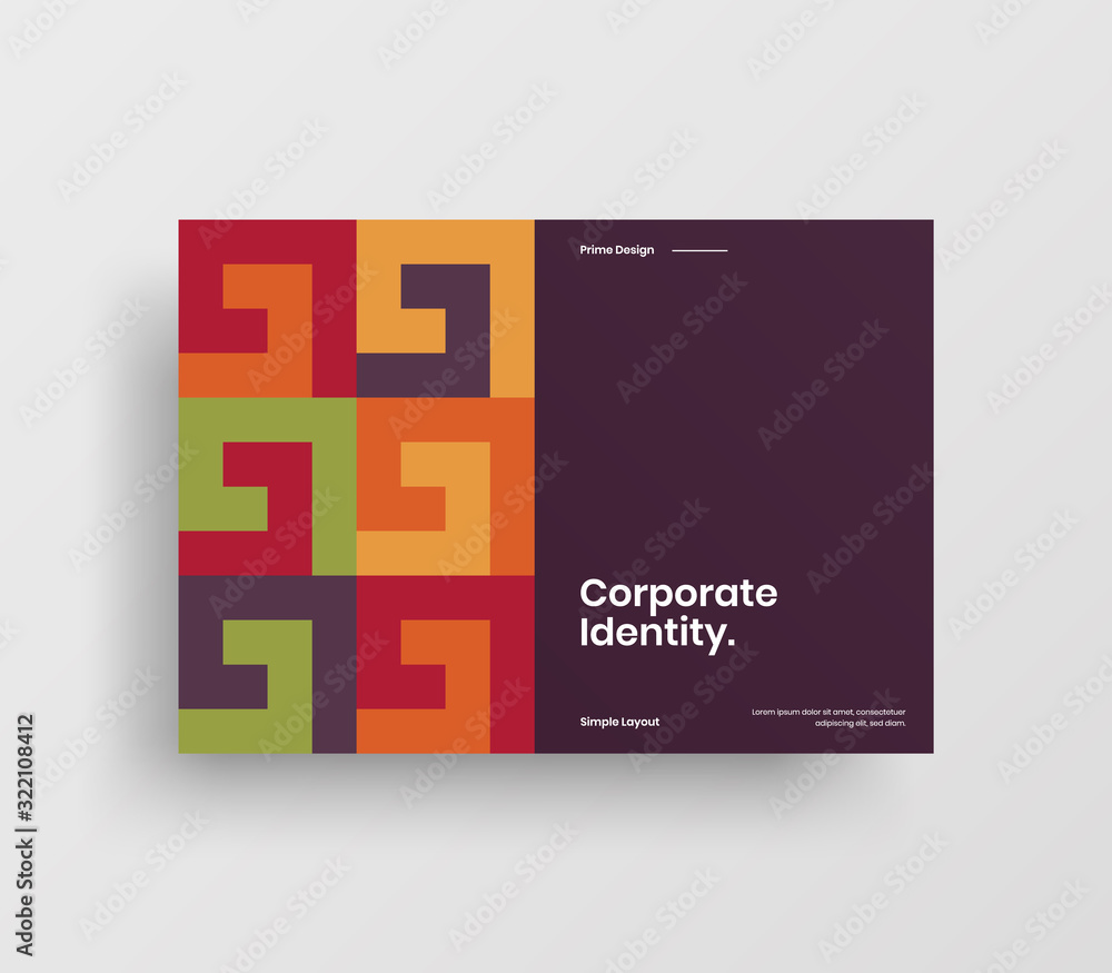 Creative business presentation vector A4 horizontal orientation front page mock up. Modern corporate report cover abstract geometric illustration design layout. Company identity brochure template. Creative business presentation vector A4 horizontal orientation front page mock up. Modern corporate report cover abstract geometric illustration design layout. Company identity brochure template.