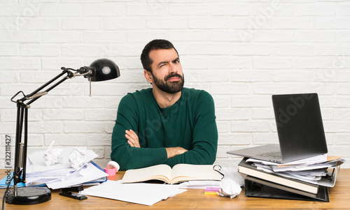 Student man feeling upset