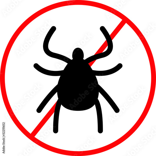Tick icon insect icon, vector illustration