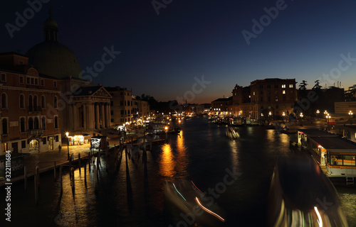 Grand canal in Venice at night