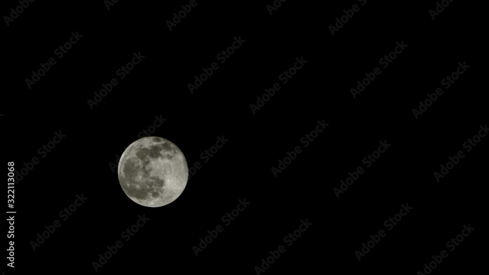 The full moon moves against the black night sky. Earth satellite. Planets in space. The full moon moves against the black night sky. Earth satellite. Planets in space.