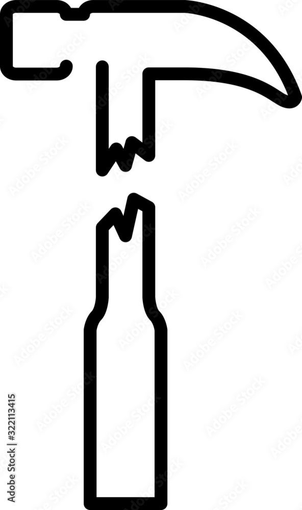 Indestructible icon, vector line illustration Indestructible icon, vector line illustration