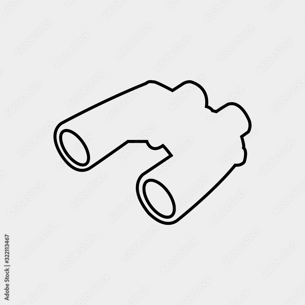 Fototapeta premium binoculars icon vector illustration and symbol for website and graphic design