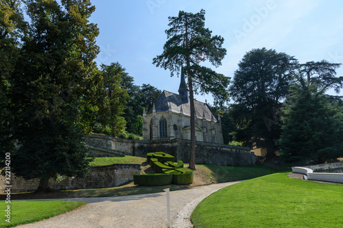 view of the castle of ussé in france