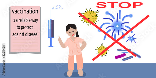 Poster Vaccination is a reliable way to protect against the disease.