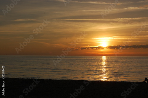 sunset over the sea