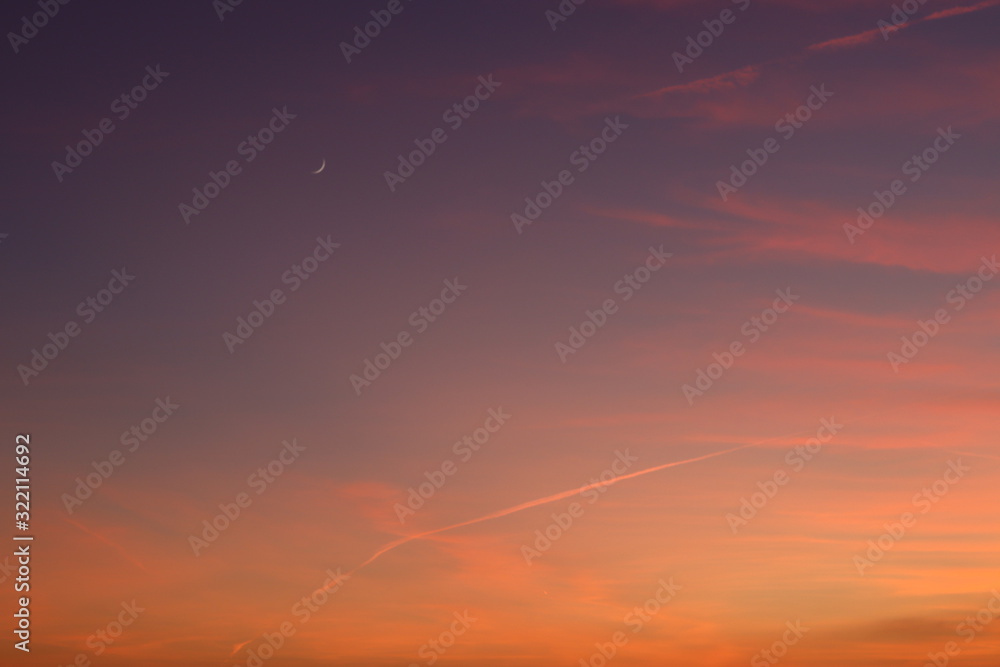 sunset with planes