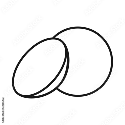 Isolated object of lense and contact sign. Web element of lense and optical stock vector illustration.