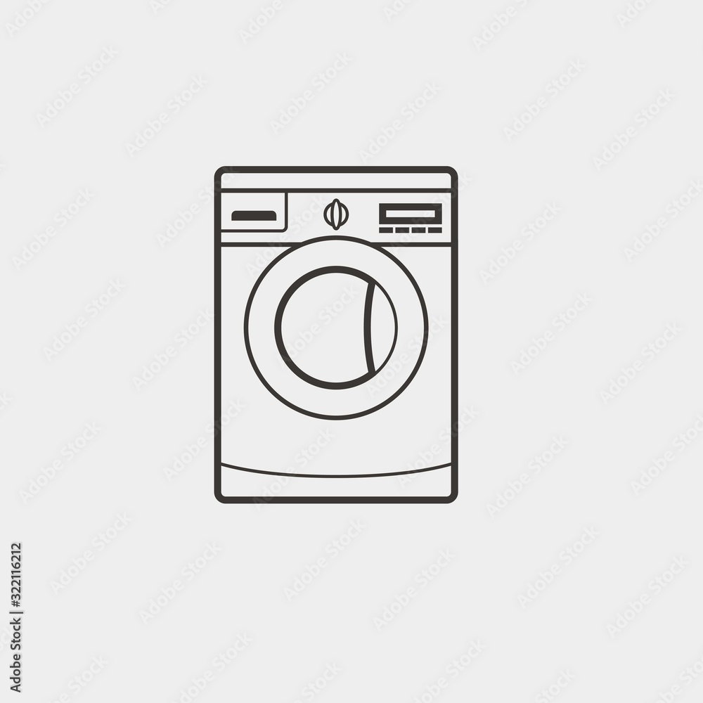 washing machine icon vector illustration and symbol for website and graphic design washing machine icon vector illustration and symbol for website and graphic design