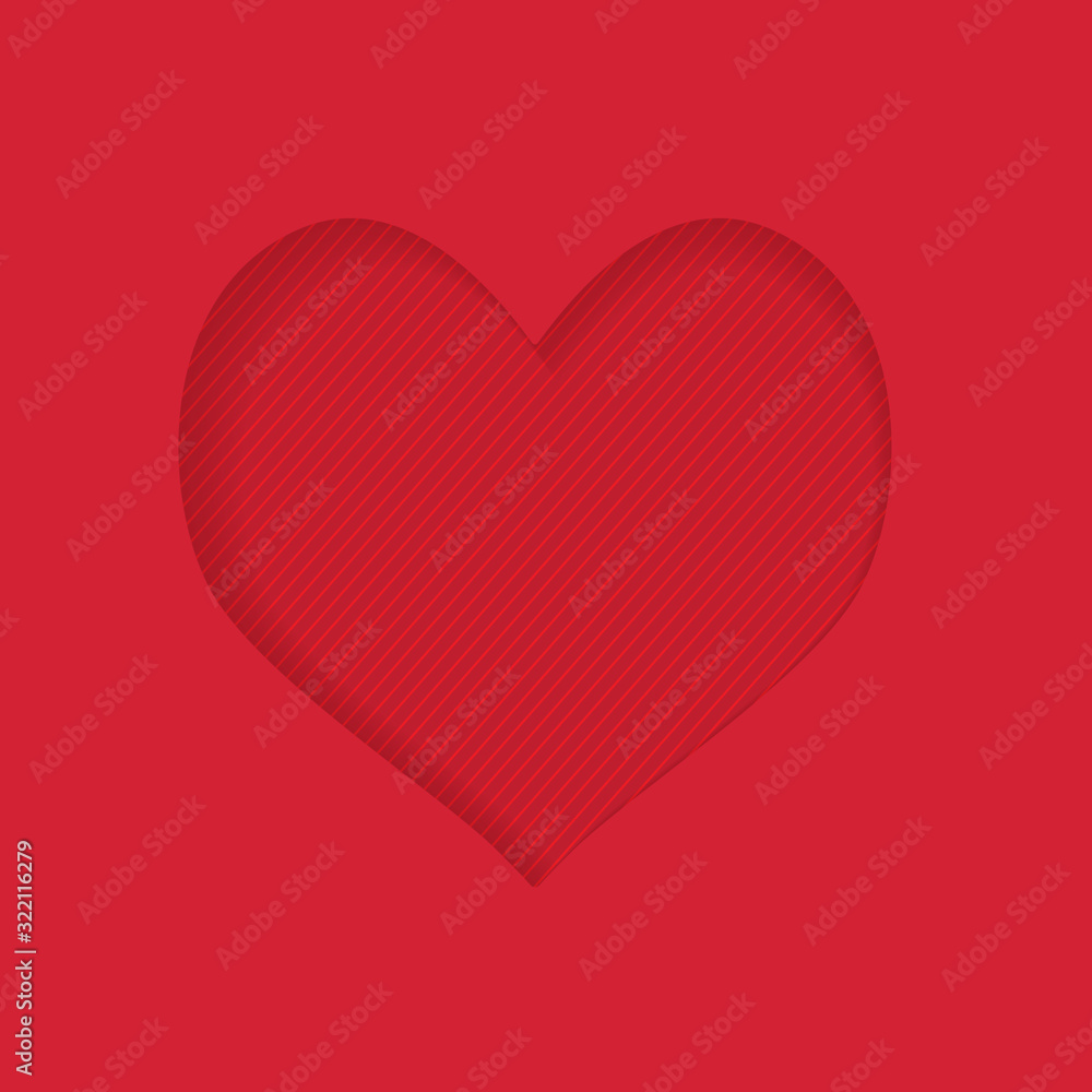 heart Valentine's Day background- vector illustration